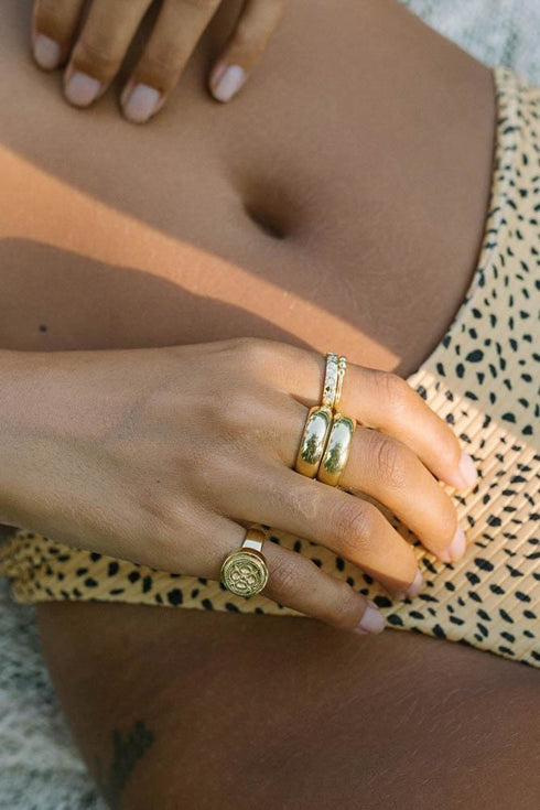 DOUBLE TROUBLE RING GOUD